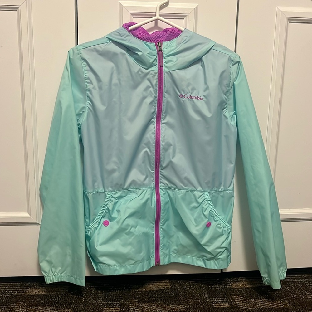 Columbia raincoat kids size large (14/16) girls